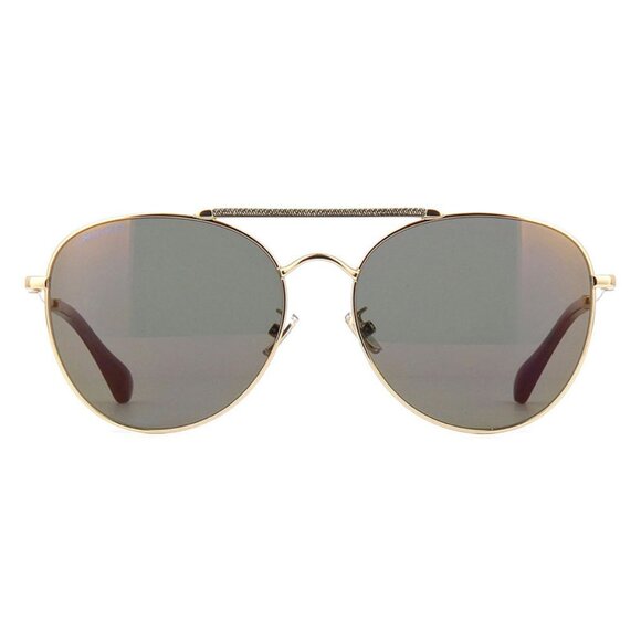 NEW JIMMY CHOO SUNGLASSES, AVIATOR GOLD BROWN EYEWEAR JIMMY CHOO - Picture 2 of 3